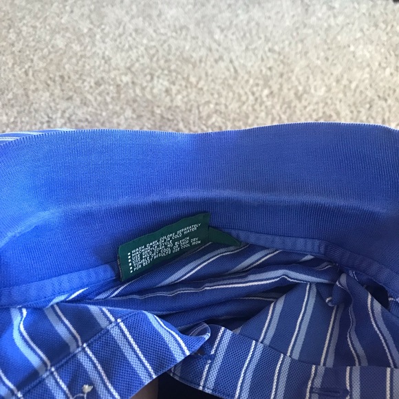 Masters Collection Blue Striped Polo Shirt, Large - Picture 4 of 7